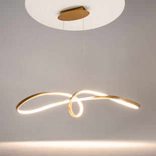 Lampa wisząca Curve LED mosiężna Maytoni | Nowoczesny design