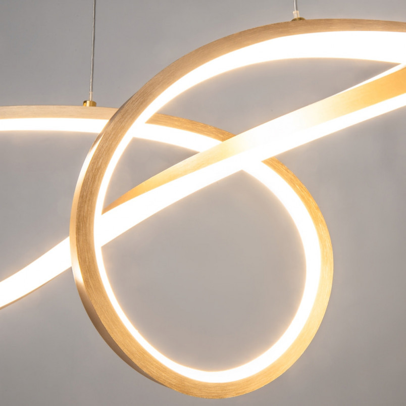 Lampa wisząca Curve LED mosiężna Maytoni | Nowoczesny design