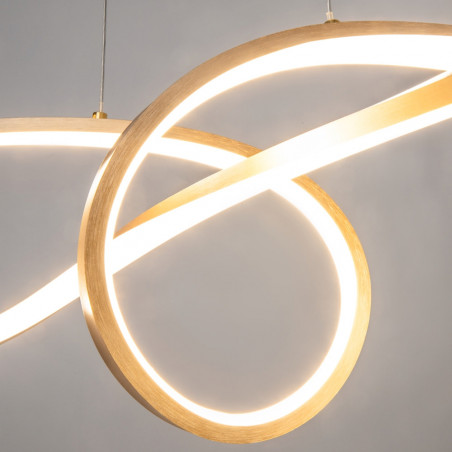 Lampa wisząca Curve LED mosiężna Maytoni | Nowoczesny design