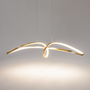 Lampa wisząca Curve LED mosiężna Maytoni | Nowoczesny design
