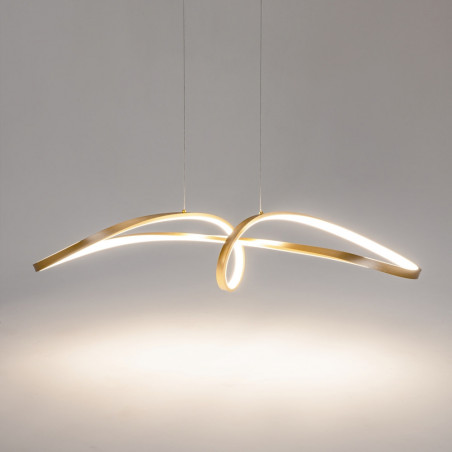 Lampa wisząca Curve LED mosiężna Maytoni | Nowoczesny design