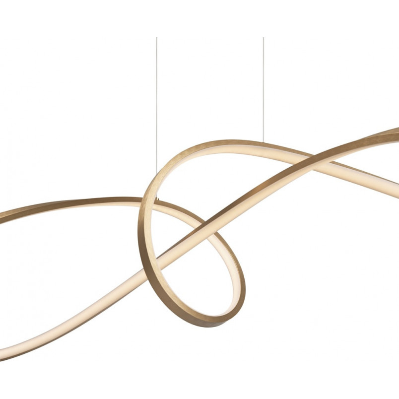 Lampa wisząca Curve LED mosiężna Maytoni | Nowoczesny design