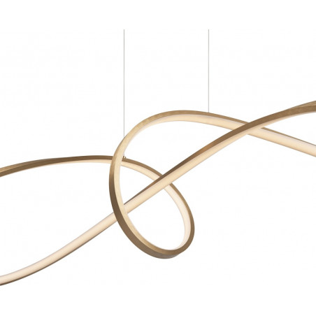 Lampa wisząca Curve LED mosiężna Maytoni | Nowoczesny design