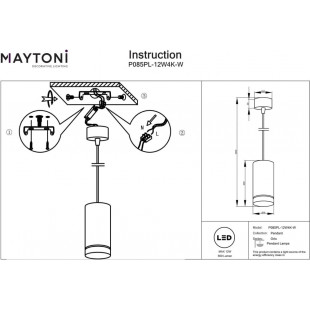 Lampa wisząca Orlo LED biała - Maytoni | Nowoczesne oświetlenie