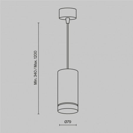 Lampa wisząca Orlo LED czarna - Maytoni | Nowoczesny design