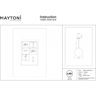 Lampa wisząca Luna LED Maytoni - nowoczesny design | Sklep z lampami