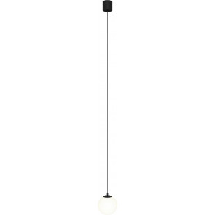 Lampa wisząca Luna LED Maytoni - Biało-czarna kula | Sklep z lampami