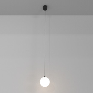 Lampa wisząca Luna LED Maytoni - Biało-czarna kula | Sklep z lampami