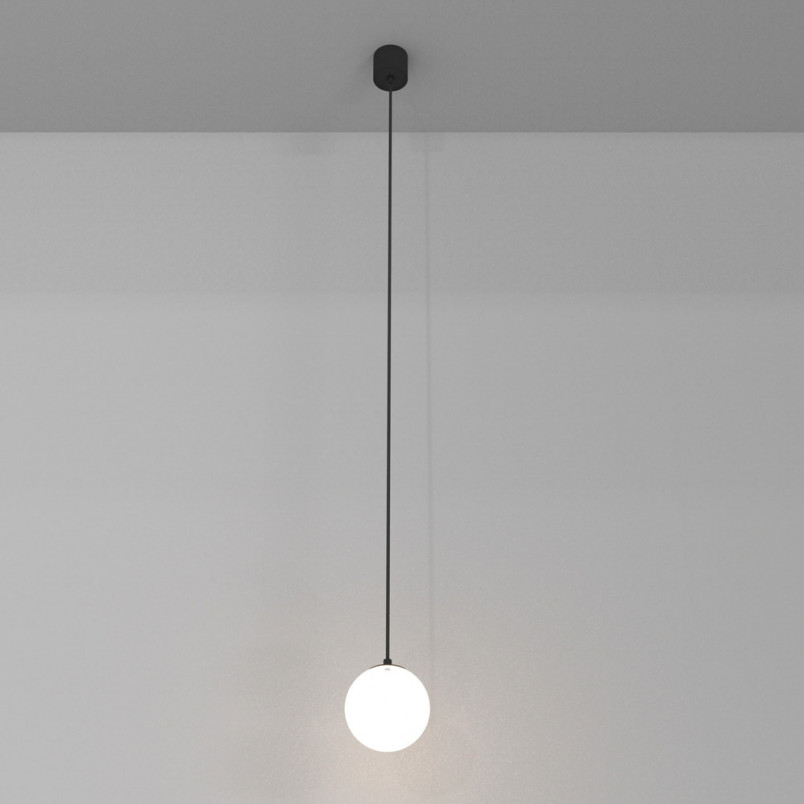 Lampa wisząca Luna LED Maytoni - Biało-czarna kula | Sklep z lampami
