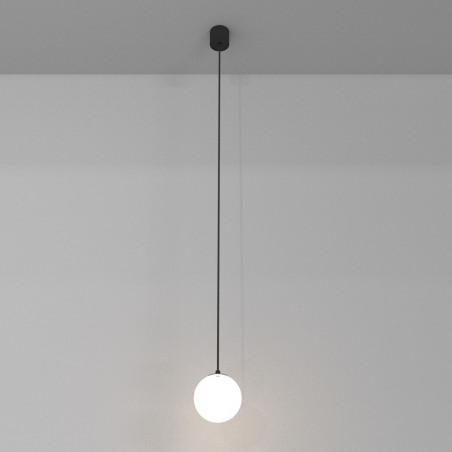 Lampa wisząca Luna LED Maytoni - Biało-czarna kula | Sklep z lampami