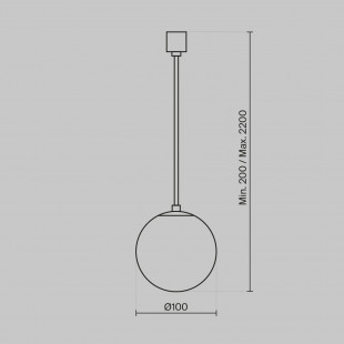 Lampa wisząca Luna LED Maytoni - Biało-czarna kula | Sklep z lampami