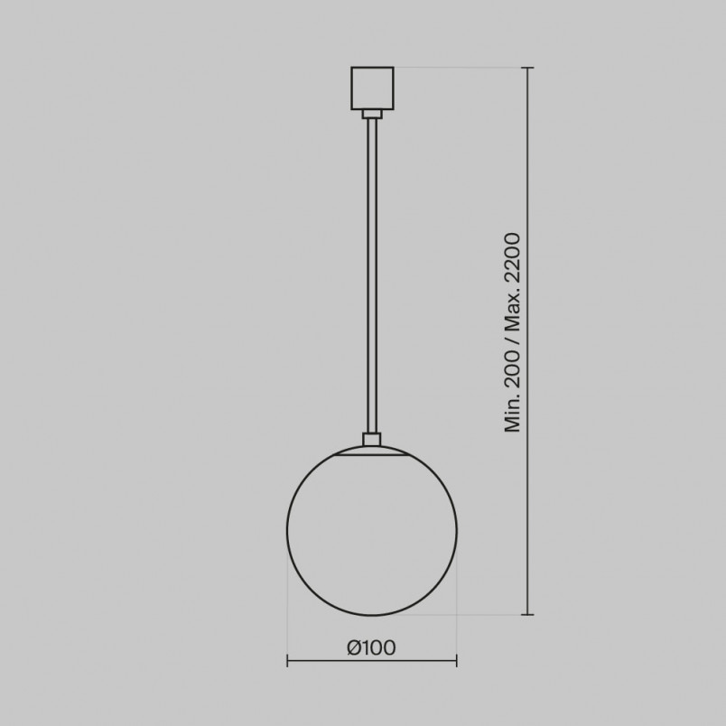 Lampa wisząca Luna LED Maytoni - Biało-czarna kula | Sklep z lampami