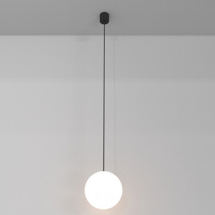 Lampa wisząca Luna LED Maytoni | Biało-czarna kula 20cm