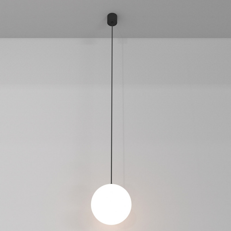 Lampa wisząca Luna LED Maytoni | Biało-czarna kula 20cm