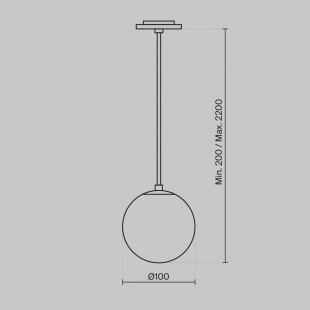 Lampa wisząca Luna LED Maytoni | Biało-czarna kula 10cm