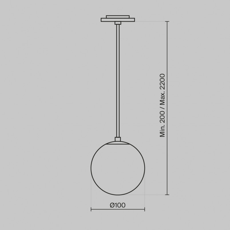 Lampa wisząca Luna LED Maytoni | Biało-czarna kula 10cm