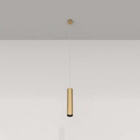 Lampa wisząca Focus Maytoni - Złota tuba GU10 | Sklep z lampami