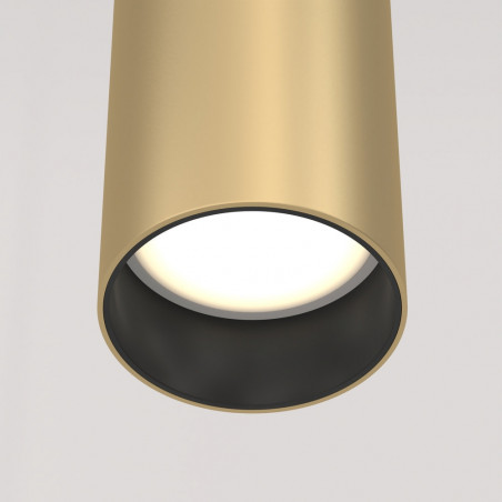 Lampa wisząca Focus Maytoni - Złota tuba GU10 | Sklep z lampami