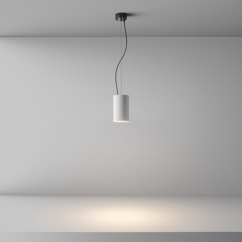 Lampa wisząca tuba Efir biała Maytoni | Nowoczesny design