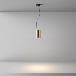 Lampa wisząca Efir Maytoni - Złota tuba LED | Sklep z lampami