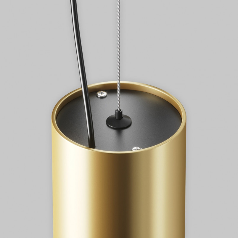 Lampa wisząca Efir Maytoni - Złota tuba LED | Sklep z lampami