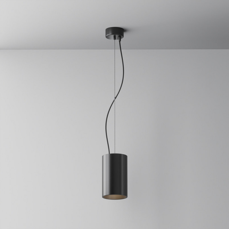 Lampa wisząca tuba Efir czarna Maytoni | Nowoczesny design