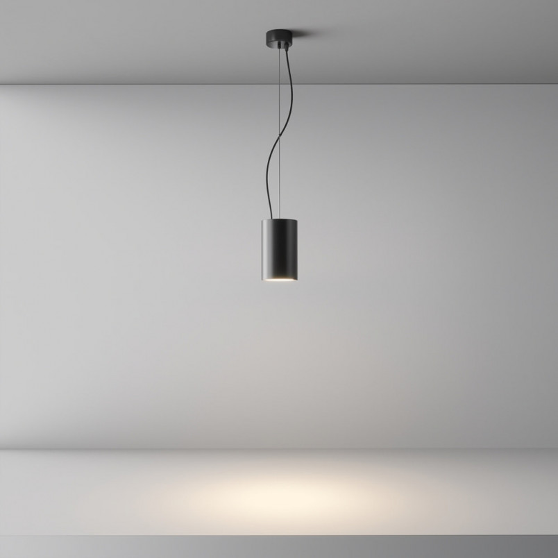 Lampa wisząca tuba Efir czarna Maytoni | Nowoczesny design