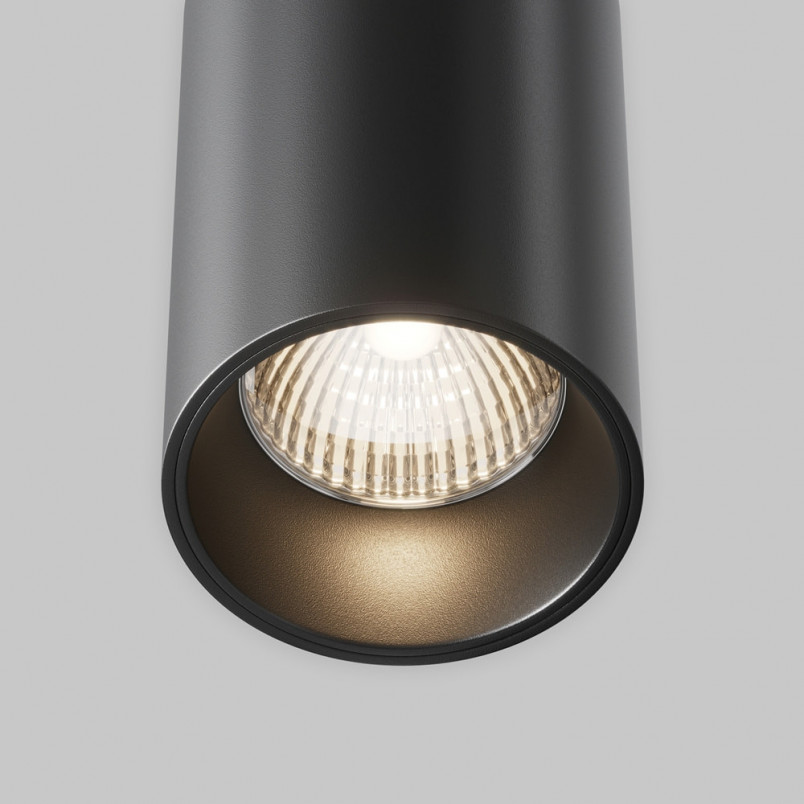 Lampa wisząca tuba Efir czarna Maytoni | Nowoczesny design