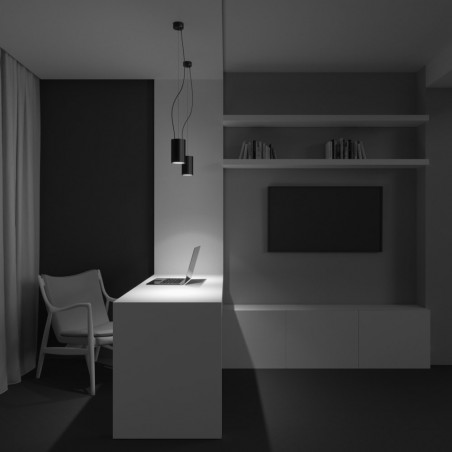 Lampa wisząca tuba Efir czarna Maytoni | Nowoczesny design