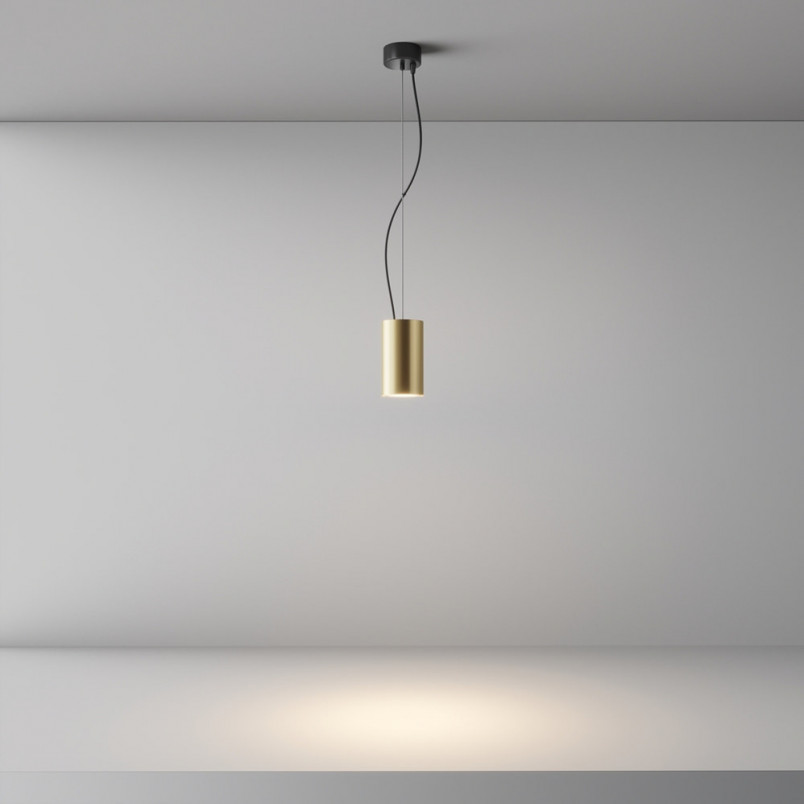Lampa wisząca tuba Efir Maytoni - matowe złoto | Sklep z lampami