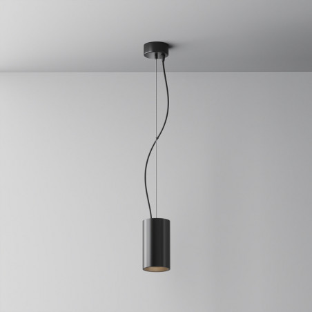Lampa wisząca Efir Maytoni - czarna tuba LED | Sklep z lampami