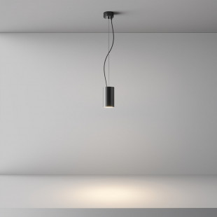 Lampa wisząca Efir Maytoni - czarna tuba LED | Sklep z lampami