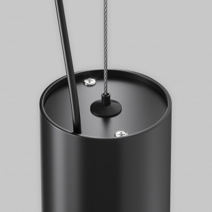Lampa wisząca Efir Maytoni - czarna tuba LED | Sklep z lampami