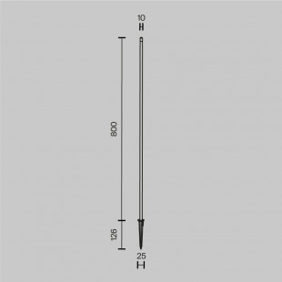 Słupek ogrodowy Spear LED Maytoni - Grafitowy, 80cm - Sklep z lampami