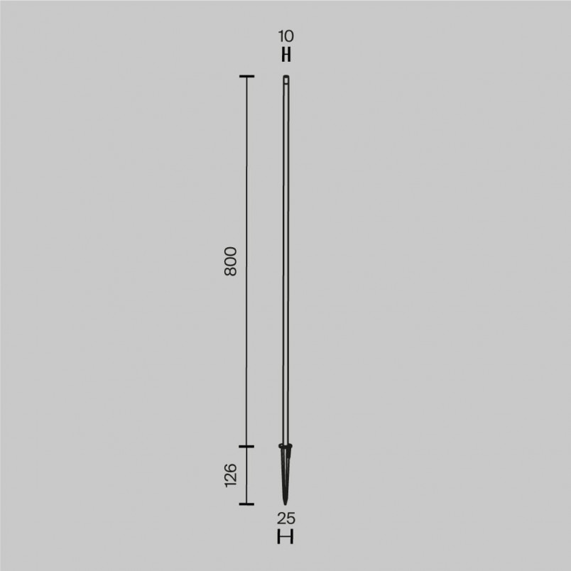 Słupek ogrodowy Spear LED Maytoni - Grafitowy, 80cm - Sklep z lampami