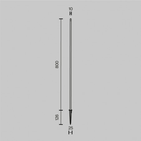 Słupek ogrodowy Spear LED Maytoni - Grafitowy, 80cm - Sklep z lampami