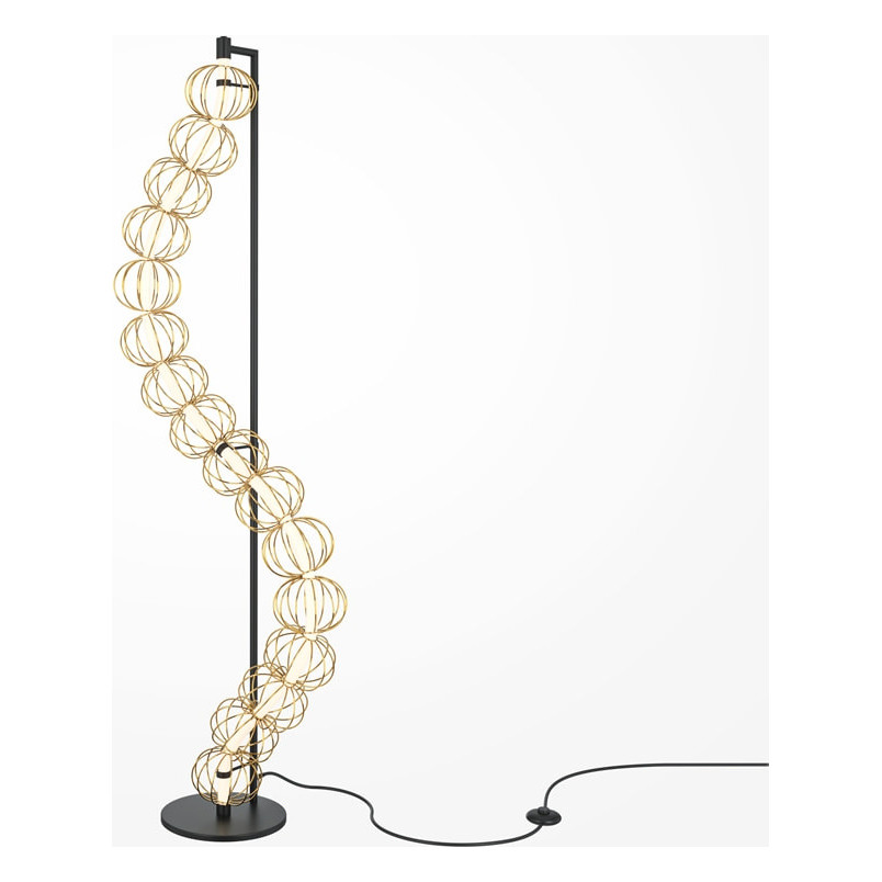 Lampa podłogowa złota Maytoni Golden Cage LED - Glamour i styl!