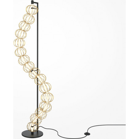 Lampa podłogowa złota Maytoni Golden Cage LED - Glamour i styl!