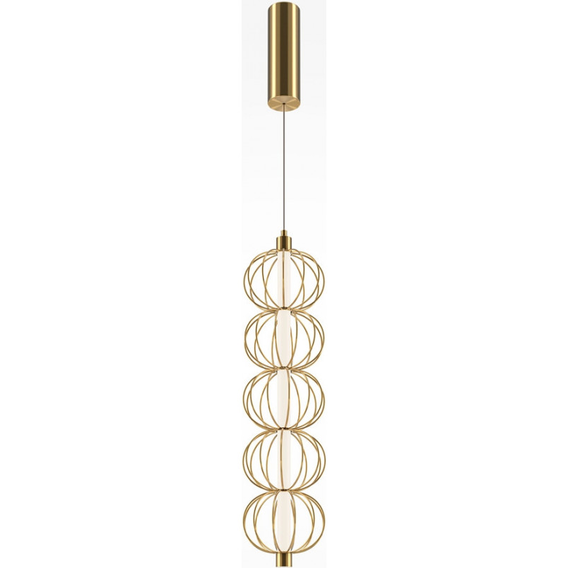 Lampa wisząca Golden Cage Maytoni - Złota, LED, Glamour