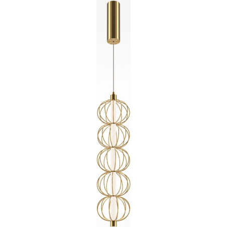 Lampa wisząca Golden Cage Maytoni - Złota, LED, Glamour