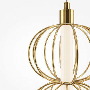 Lampa wisząca Golden Cage Maytoni - Złota, LED, Glamour