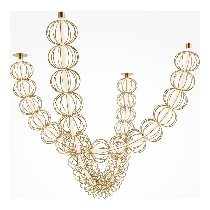 Lampa wisząca Golden Cage Maytoni | Złota, LED, Glamour