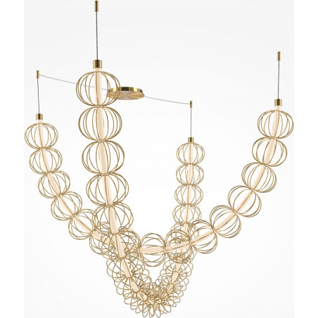 Lampa wisząca Golden Cage Maytoni | Złota, LED, Glamour