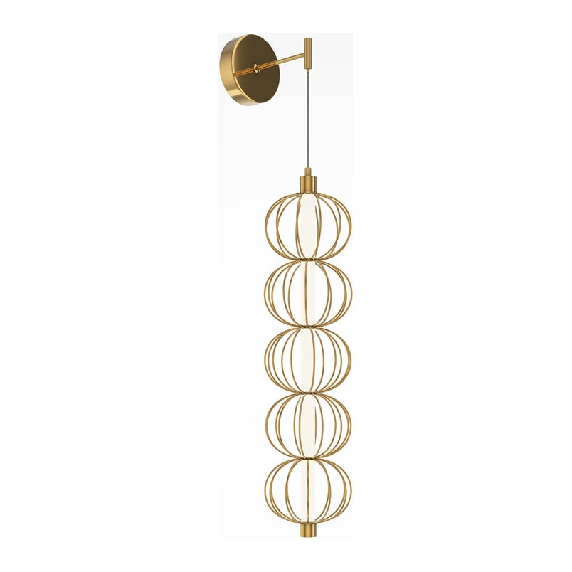 Kinkiet wiszący Golden Cage LED złoty Maytoni | Luksusowy design