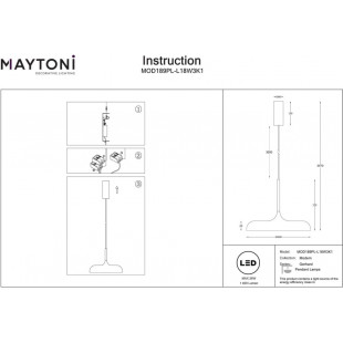 Lampa wisząca Gerhard LED biała Maytoni | Nowoczesny design