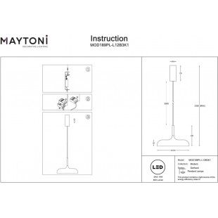 Lampa wisząca Gerhard LED Maytoni | Nowoczesny design