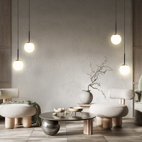 Lampa wisząca szklana kula Basic Form Maytoni - Elegancki Design