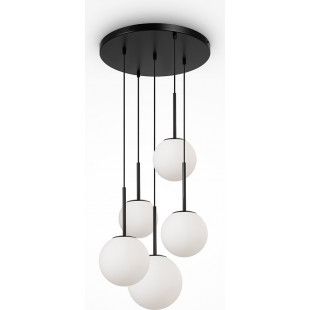 Lampa wisząca Maytoni Basic Form - 5 kuli, biało-czarna | Sklep z lampami