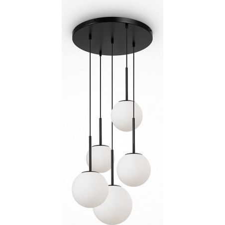 Lampa wisząca Maytoni Basic Form - 5 kuli, biało-czarna | Sklep z lampami