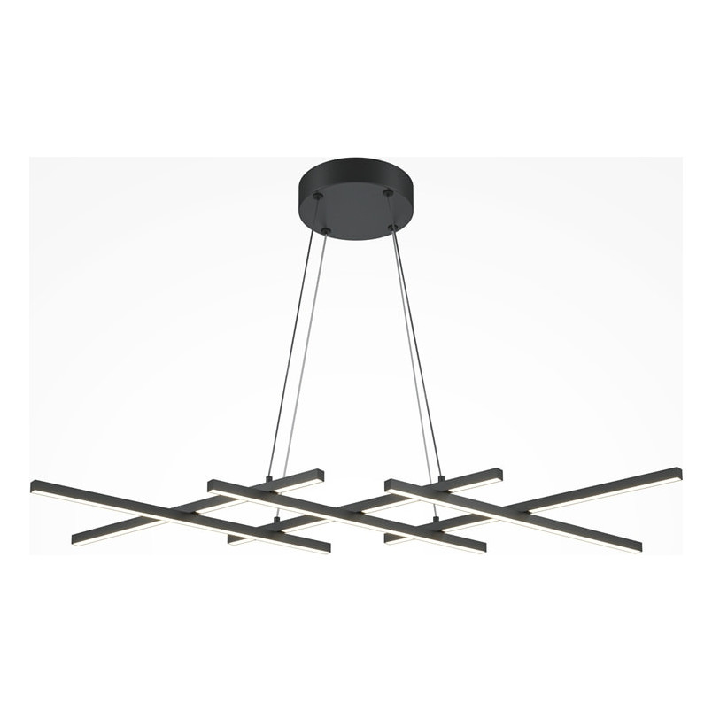 Lampa wisząca Halo LED czarna Maytoni | Nowoczesny design